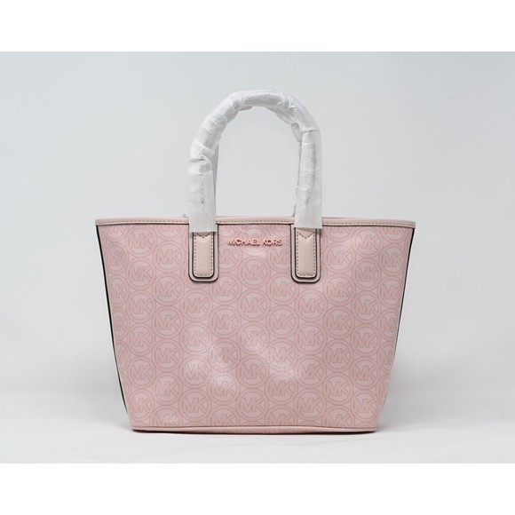 Michael Kors Handbags - MICHAEL KORS JODIE Small Logo Jacquard Tote Bag Powder Blush NWT $348
